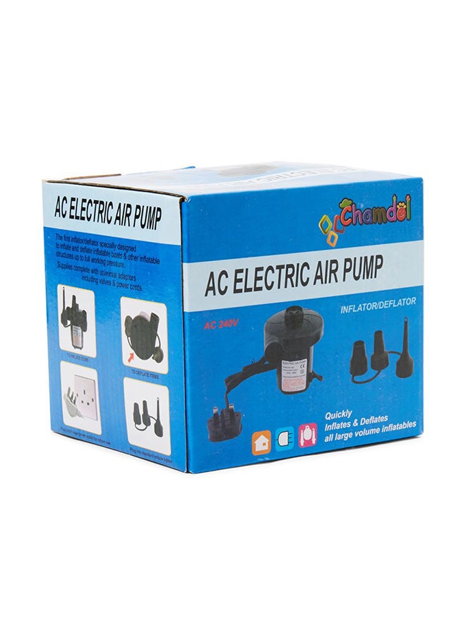 شامدول مضخة هواء كهربائية محمولة متعددة الأغراض ومتينة تعمل بالتيار المتردد مع 3 محولات تناسب جميع الأجهزة - Image 1