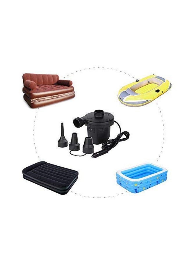 شامدول مضخة هواء كهربائية محمولة متعددة الأغراض ومتينة تعمل بالتيار المتردد مع 3 محولات تناسب جميع الأجهزة - Image 4