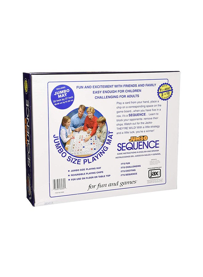 Jax Ltd Inc - Jumbo Sequence Strategy Board Game With Playing Cards And Multicolour Crowning Chips - Image 1