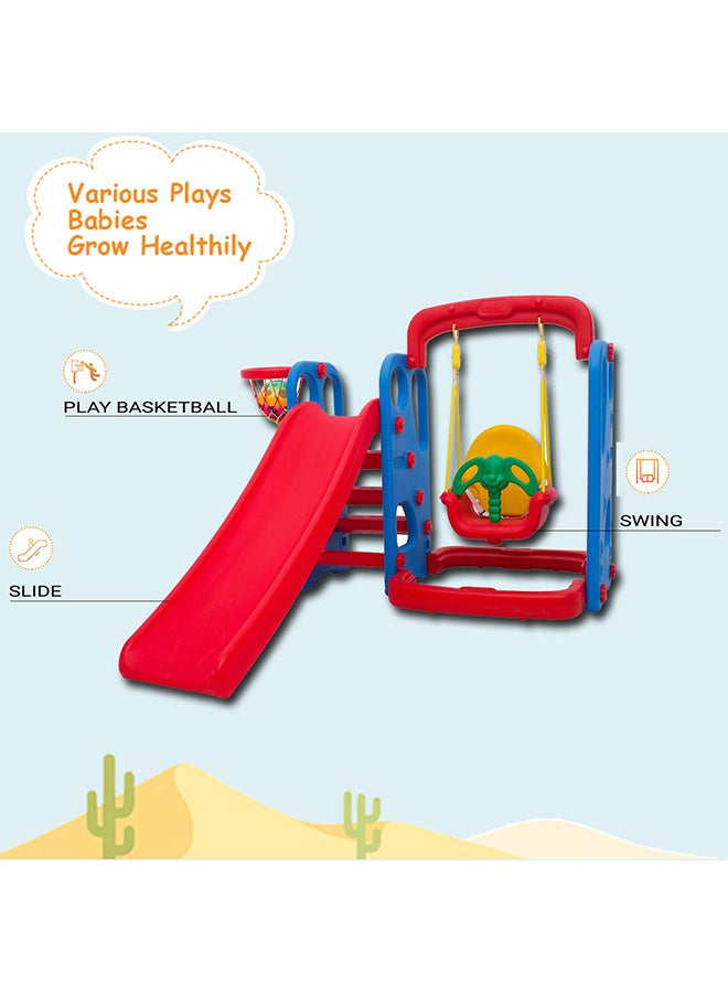 RBWTOYS 3-In-1 Swing And Slide Basketball Game 170x170x130cm - Image 3