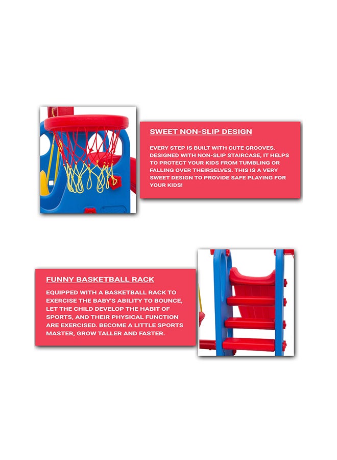 RBWTOYS 3-In-1 Swing And Slide Basketball Game 170x170x130cm - Image 5