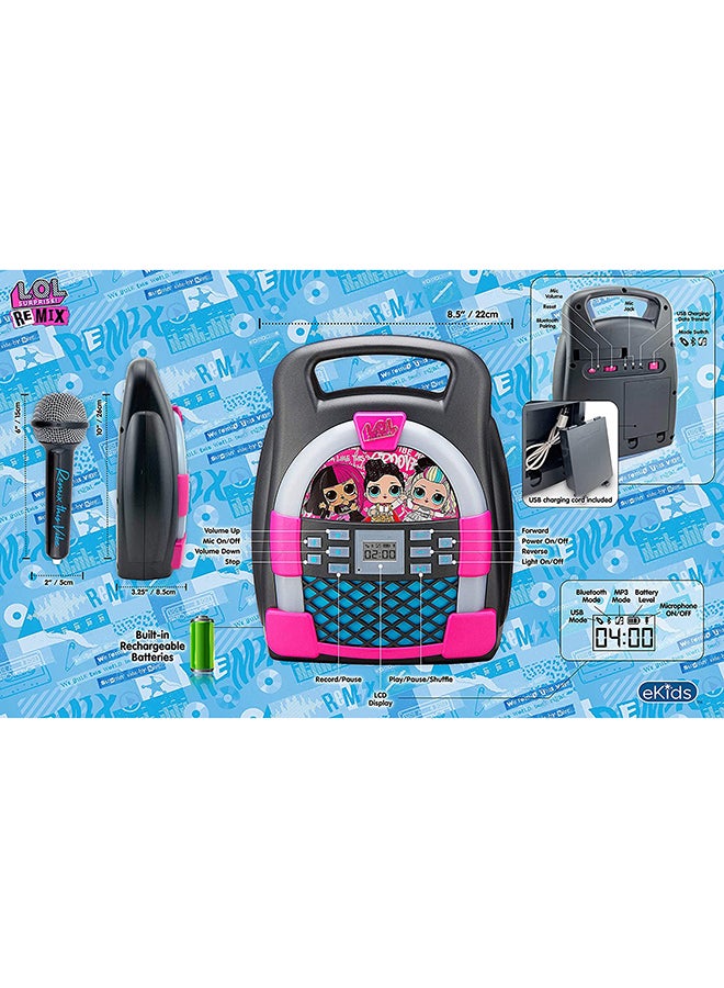 iHome - Lol Surprise Bluetooth Mp3 Sing Along Karaoke Machine 23.2x7.3x18.5cm - Image 1