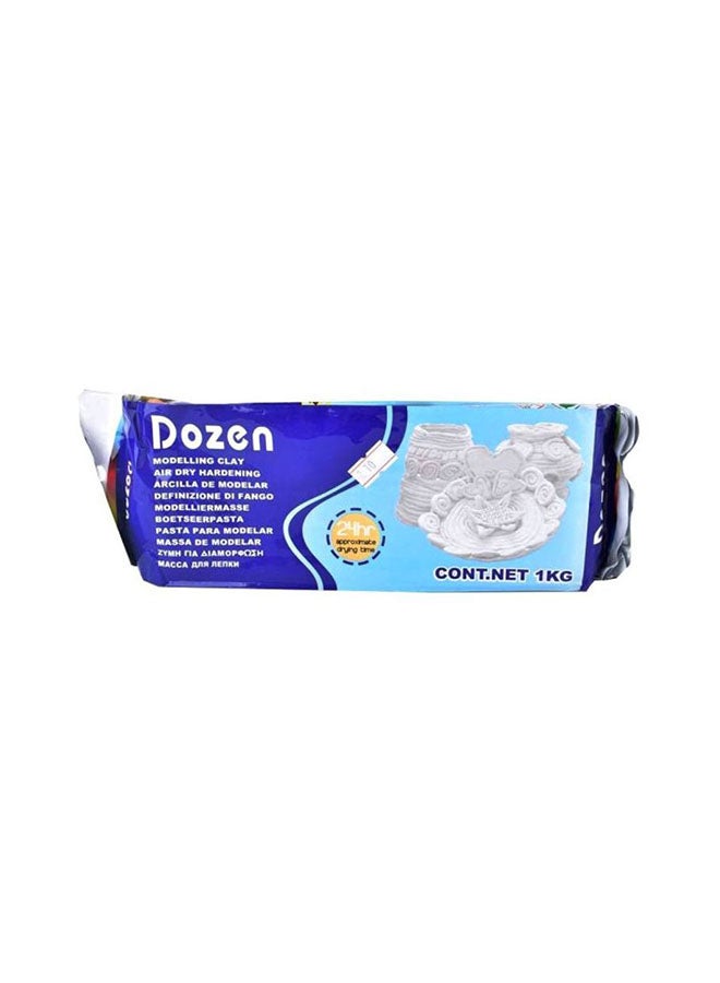 Dozen Modelling Clay White 1kg - Image 1