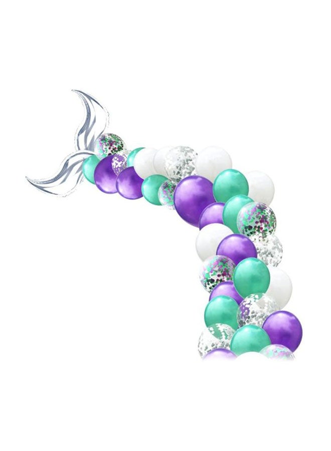 Beauenty 44-Piece Mermaid Tail Themed Decorative Balloon Set - Image 1