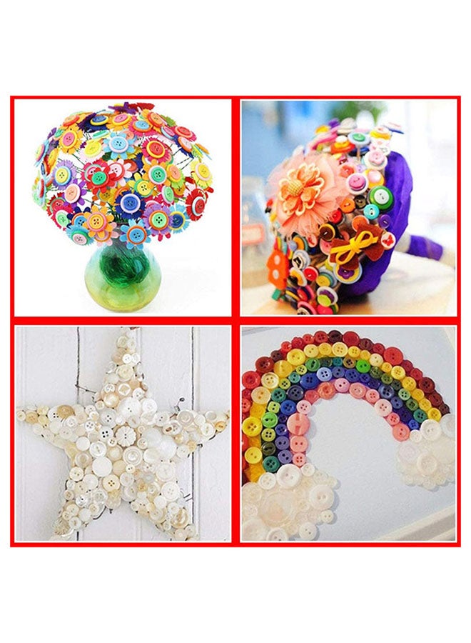 Generic - 600 Pieces Colourful Resin Buttons For Art Scrapbooking and Diy Crafts 10cm - Image 1
