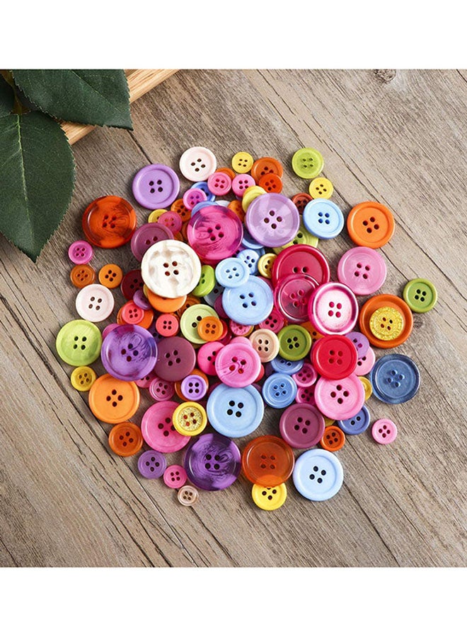 Generic - 600 Pieces Colourful Resin Buttons For Art Scrapbooking and Diy Crafts 10cm - Image 1