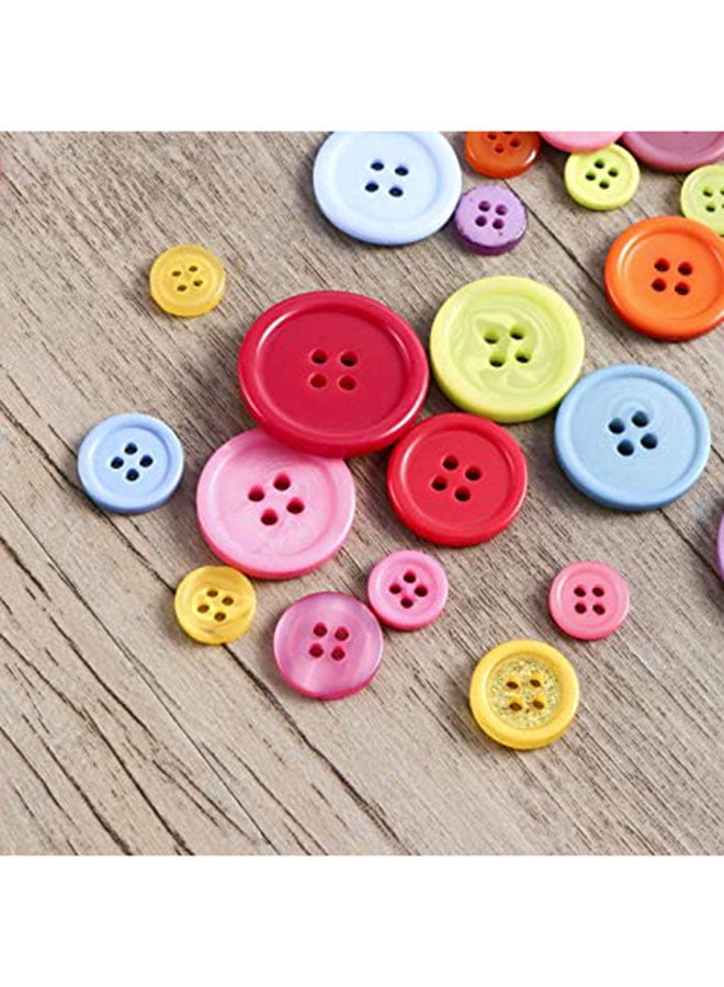 Generic - 600 Pieces Colourful Resin Buttons For Art Scrapbooking and Diy Crafts 10cm - Image 1