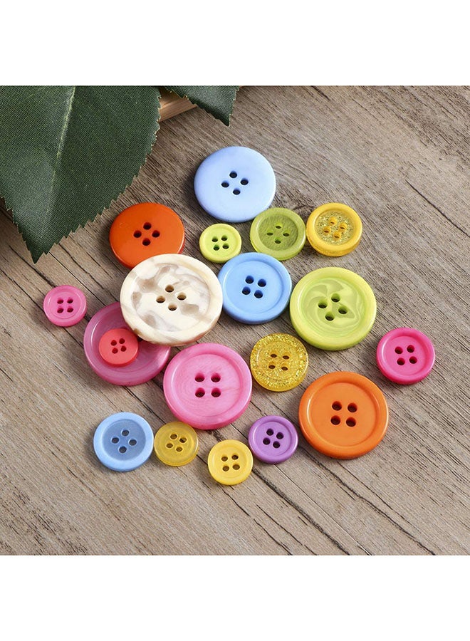Generic - 600 Pieces Colourful Resin Buttons For Art Scrapbooking and Diy Crafts 10cm - Image 1