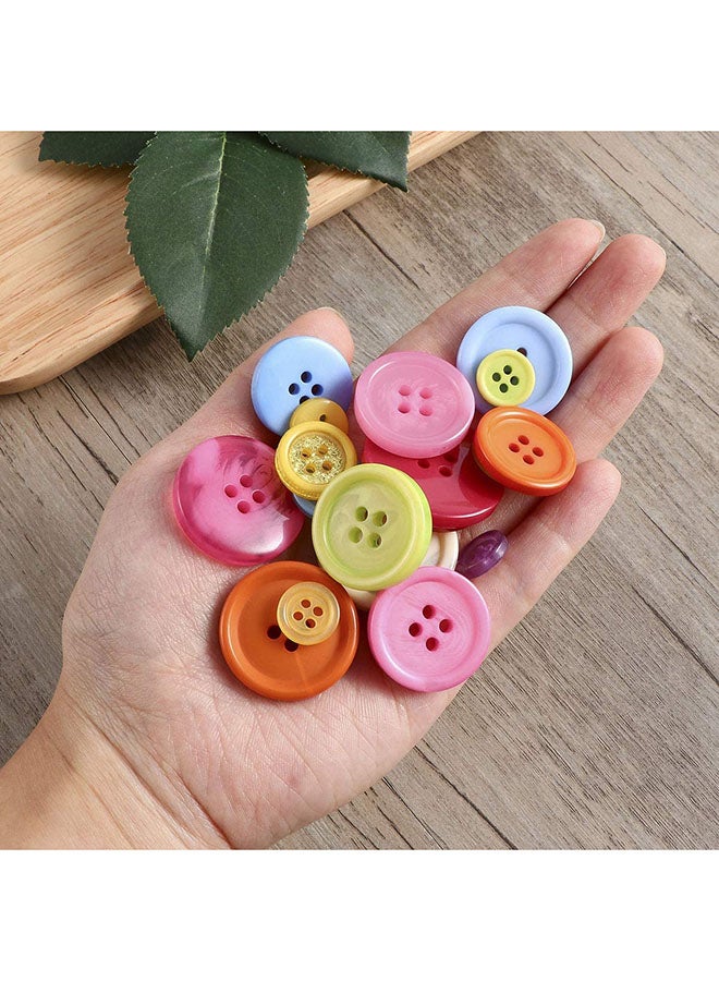 Generic - 600 Pieces Colourful Resin Buttons For Art Scrapbooking and Diy Crafts 10cm - Image 1