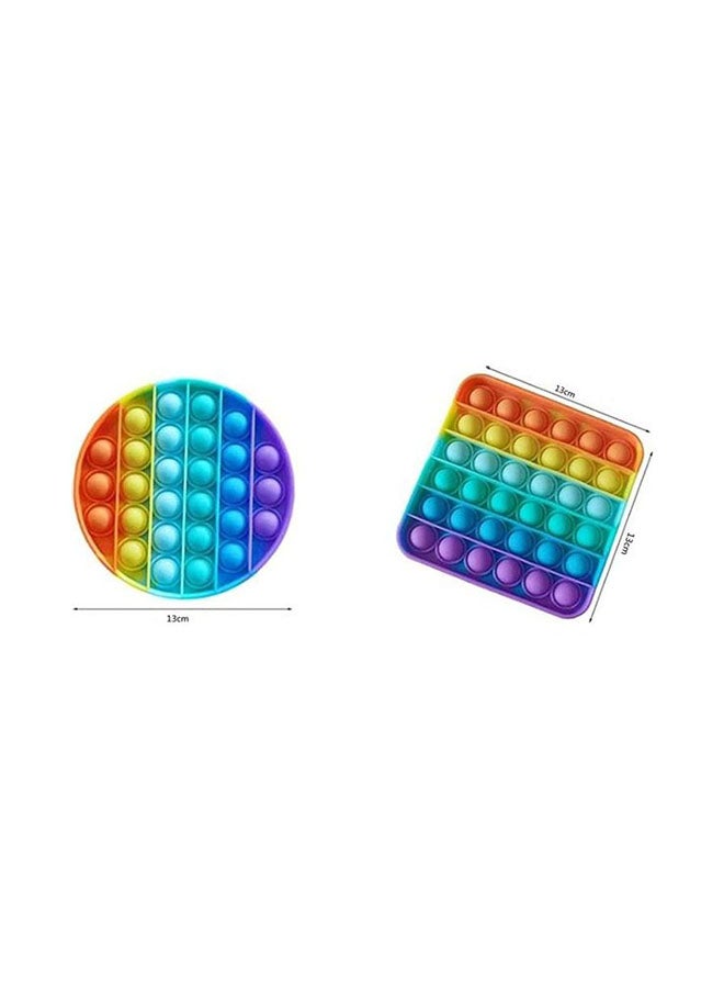 XiuWoo - 3-Piece Simple Dimple Push Pop Bubble Sensory Stress Relief Fidget Squishy Toy Set ‎12 x 12 x 1.5cm - Image 1