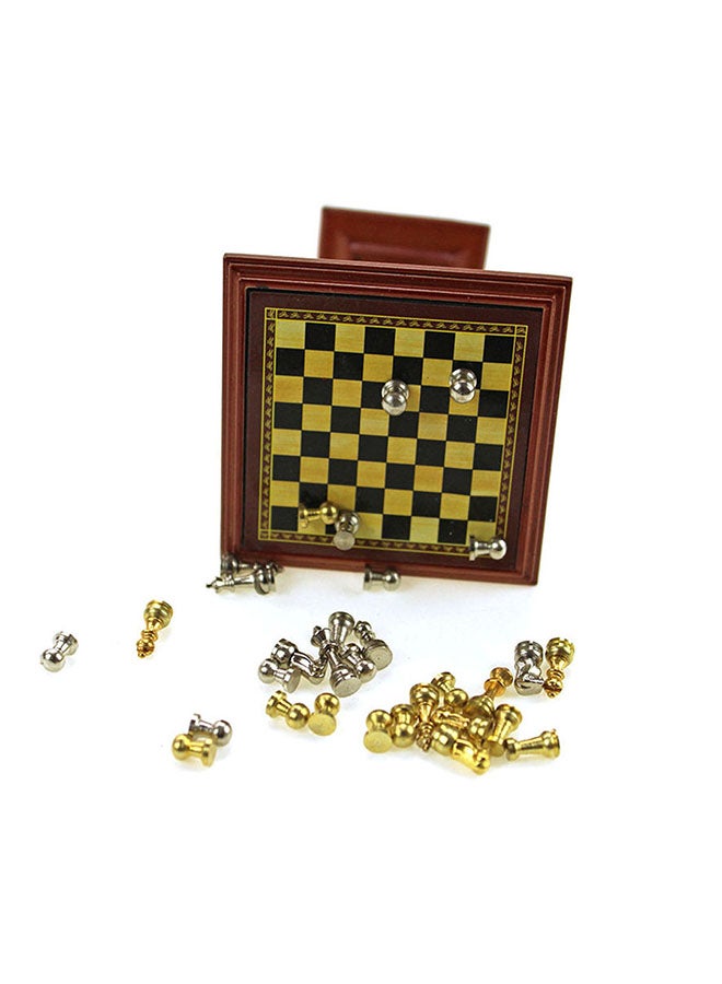 طَقم قطع شطرنج مُصغرة وطاولة - Image 3