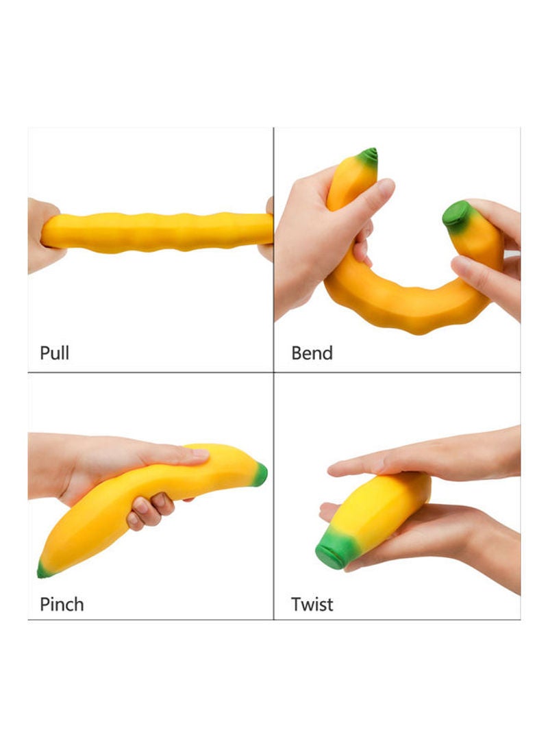 Generic - Non-Toxic Stretchy And Floppy Banana Stress-Relief Squishy Toy For Kids 16x4x3cm - Image 1