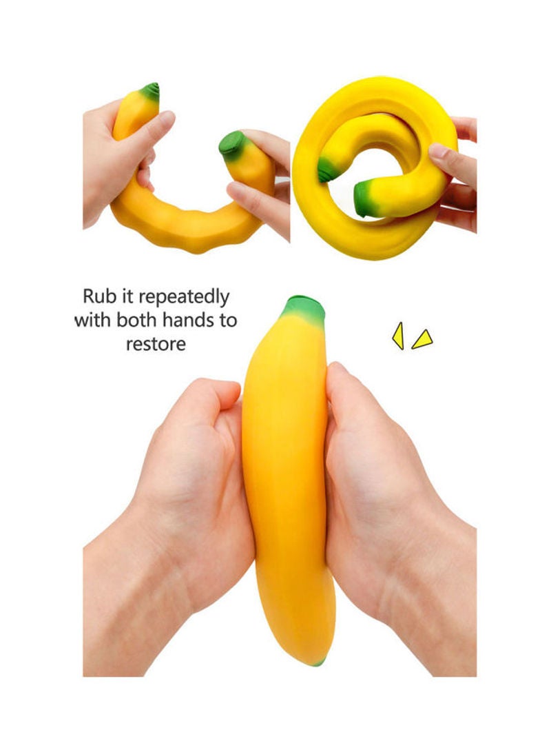 Generic - Non-Toxic Stretchy And Floppy Banana Stress-Relief Squishy Toy For Kids 16x4x3cm - Image 1