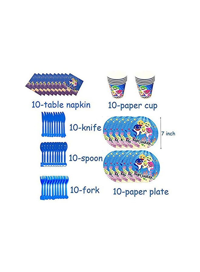 109-Piece Baby Shark Party Supplies Set - Image 3