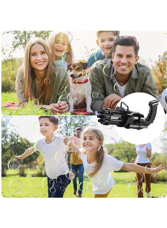 8 Hole Design Portable Non-Toxic Electric Gatling Bubble Maker Machine Gun