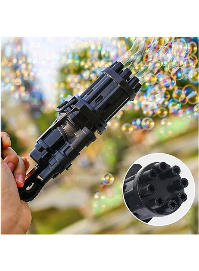 8 Hole Design Portable Non-Toxic Electric Gatling Bubble Maker Machine Gun