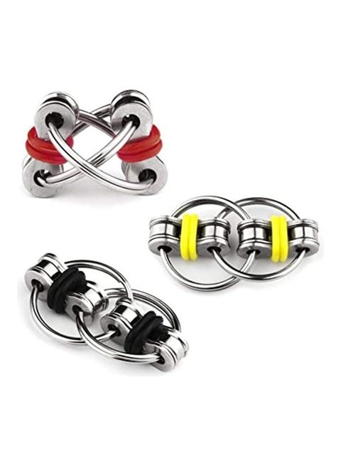 Pack Of 3 Flippy Chain Fidget Cube Toys