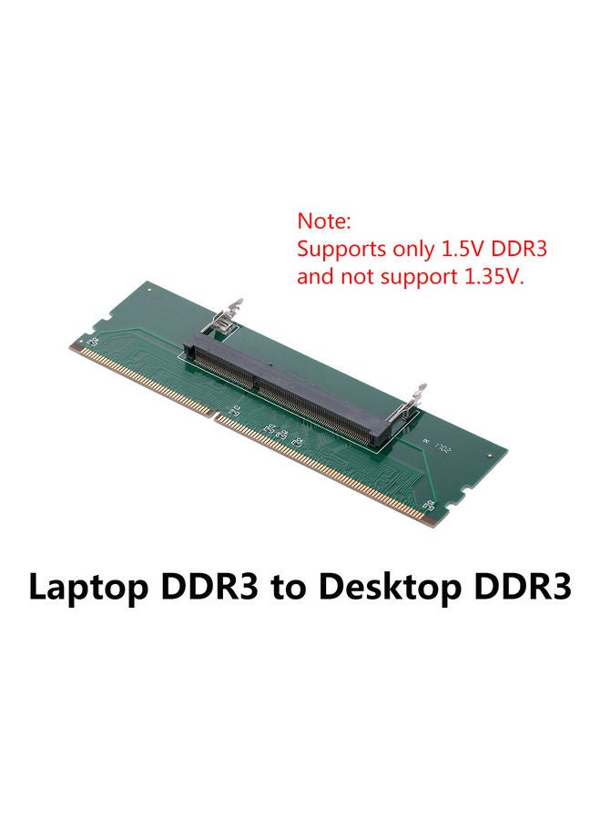 DDR3 Laptop To Desktop DDR3 Memory RAM Connector Green