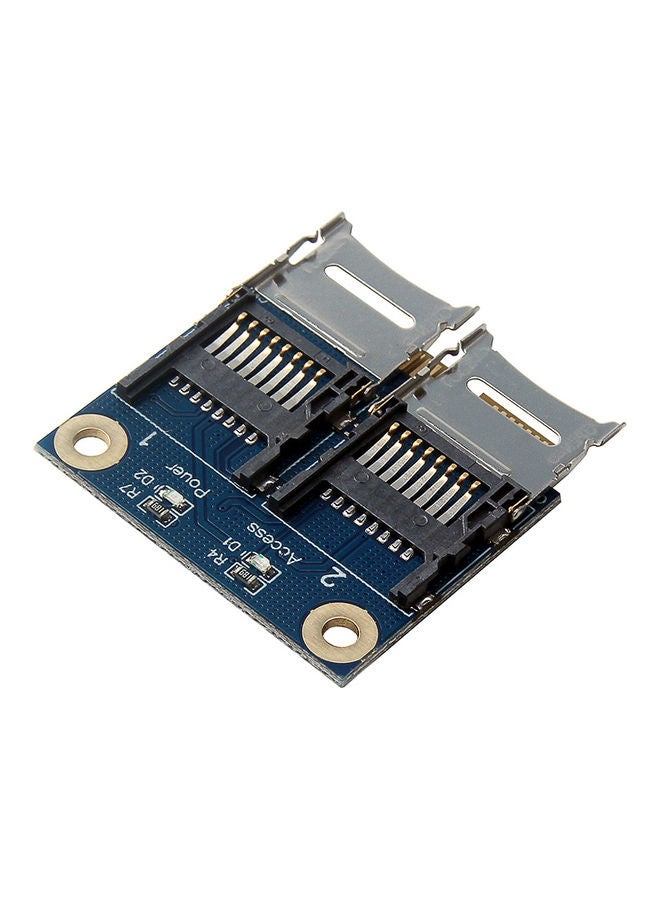 Dual Micro SD TF To Mini PCI Express Memory Card Reader Adapter Multicolour