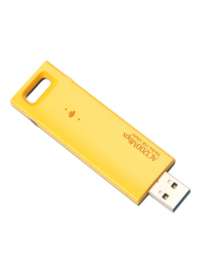 Generic Wireless USB Adapter Yellow  - Image 1