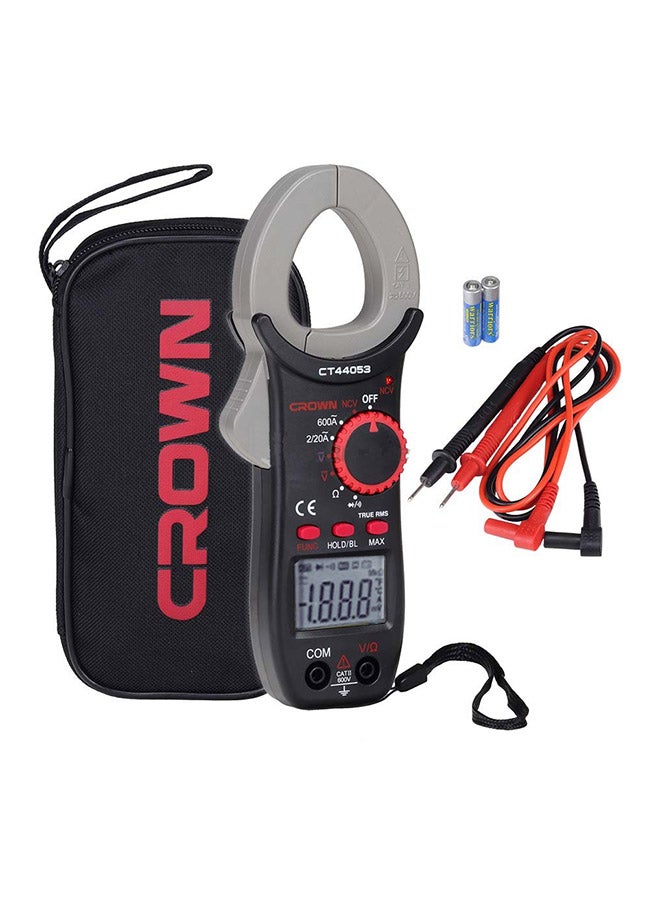 Crown CT44053 LCD Digital Clamp Meter Black/Grey/Red 25mm Black/Grey/Red 25mm  - Image 1