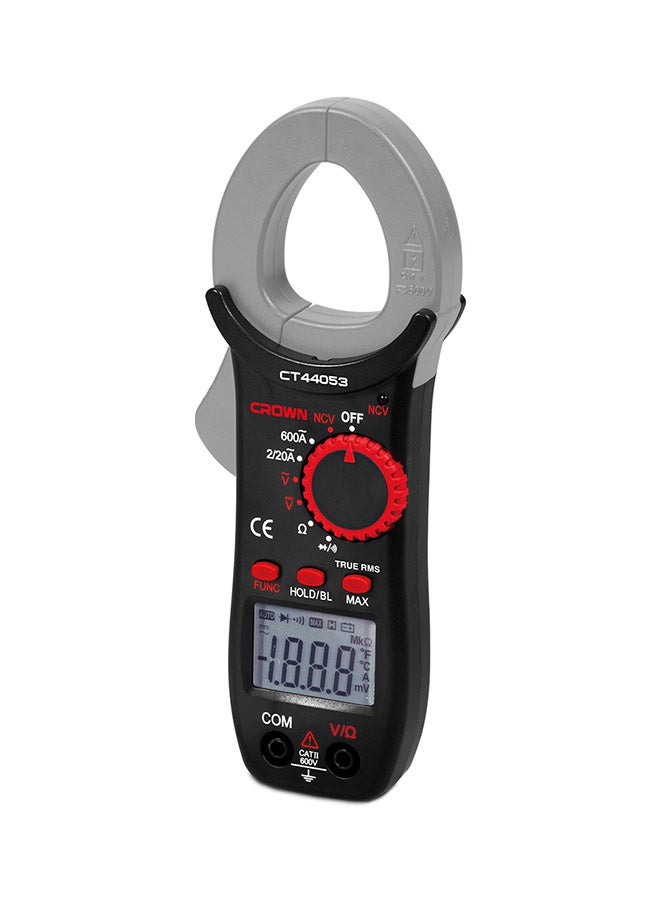 Crown CT44053 LCD Digital Clamp Meter Black/Grey/Red 25mm Black/Grey/Red 25mm  - Image 2
