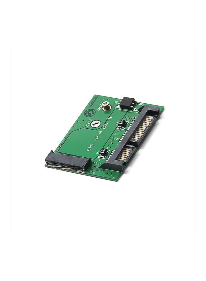 Generic - M.2 NGFF SSD Adapter Card SATA Converter Card Support 2242 SSD Size Multicolour - Image 1