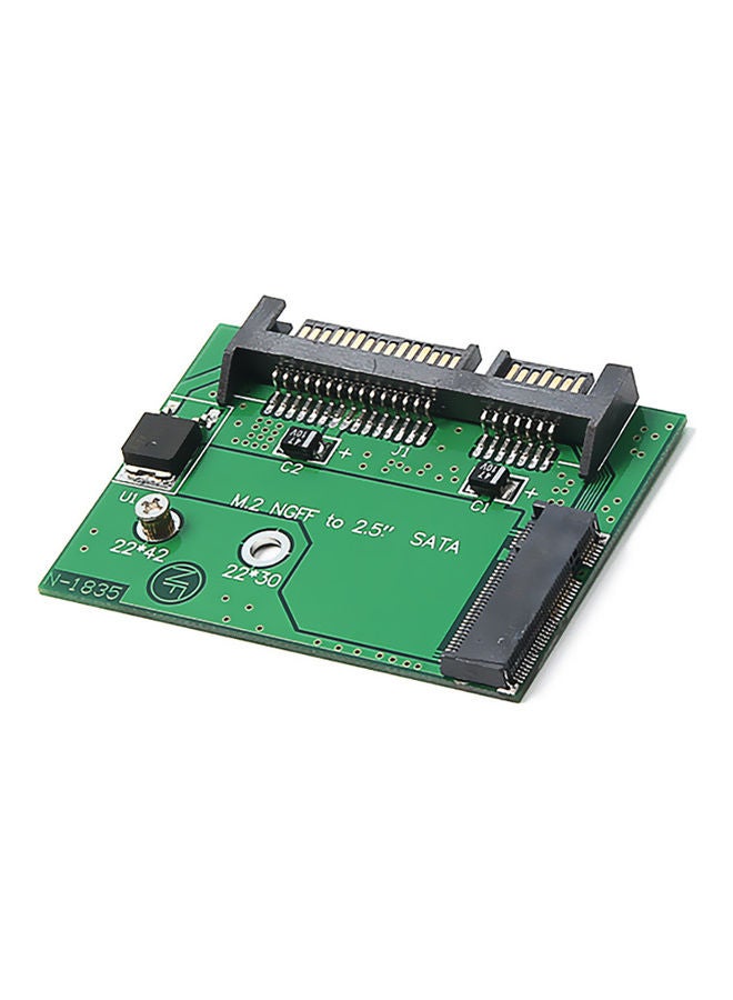 Generic - M.2 NGFF SSD Adapter Card SATA Converter Card Support 2242 SSD Size Multicolour - Image 1