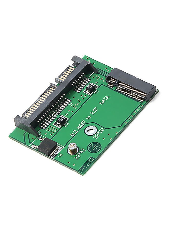 Generic - M.2 NGFF SSD Adapter Card SATA Converter Card Support 2242 SSD Size Multicolour - Image 1