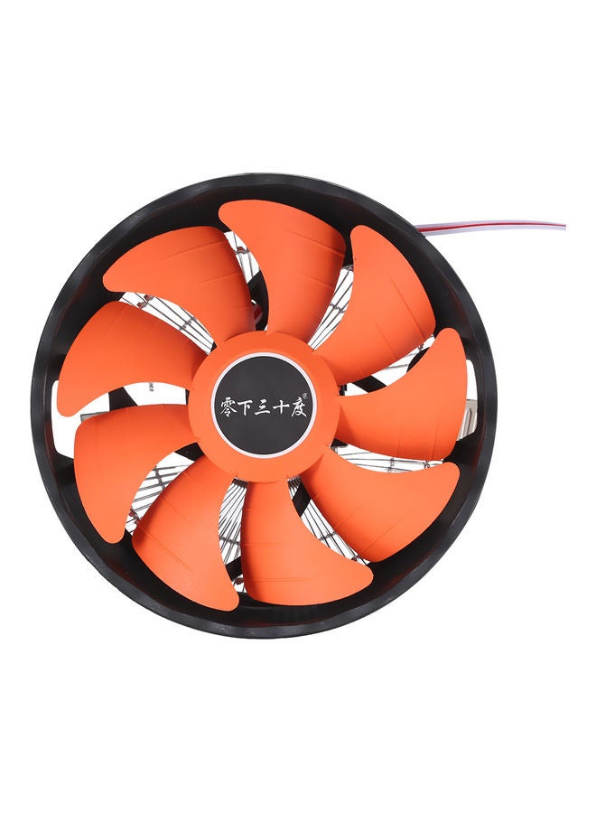 Hydraulic CPU Cooler Heat Pipe Fan Silver/Orange  - Image 1