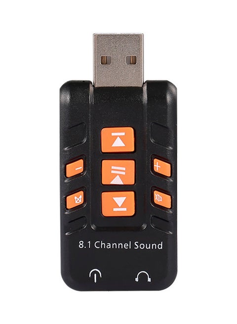 USB 8.1 External Sound Card Black