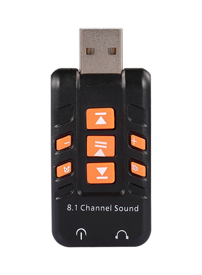 ماركة غير محددة بطاقة صوت خارجية بمنفذ USB 8.1 لون أسود  - Image 1