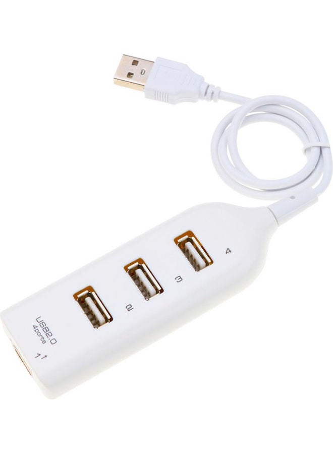 Generic 4-Ports USB Hub White  - Image 1