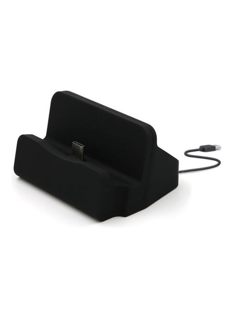 Portable Type-C Charge Port Desk Quick Charge Base Black