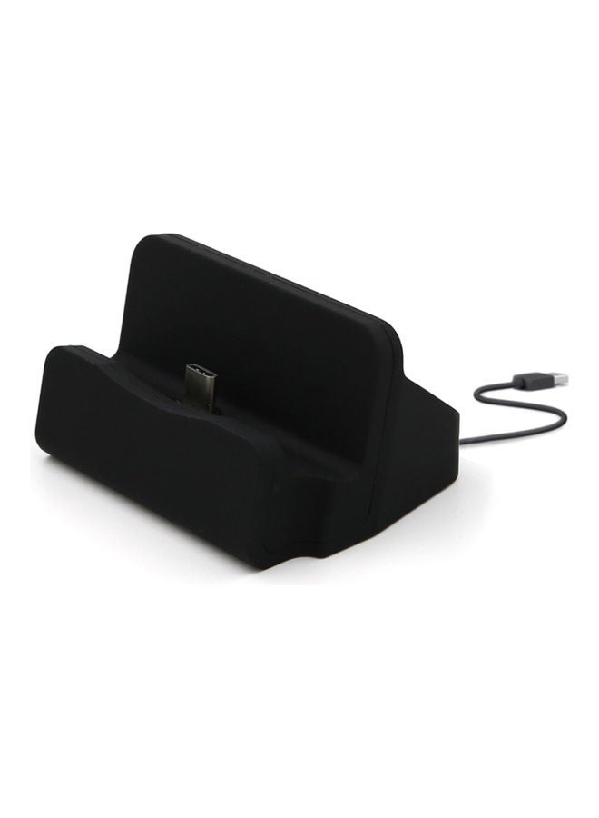 Portable Type-C Charge Port Desk Quick Charge Base Black