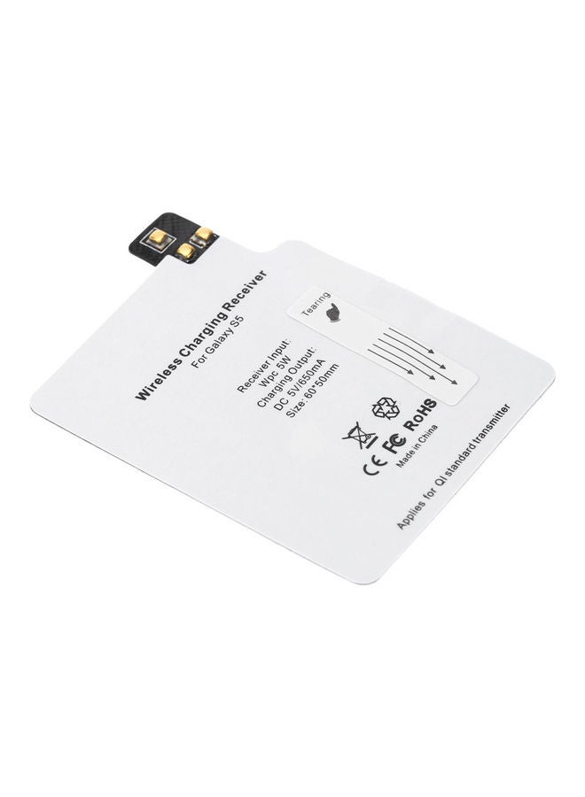 Qi Wireless Charging Receiver For Samsung Galaxy S5 I9600 White