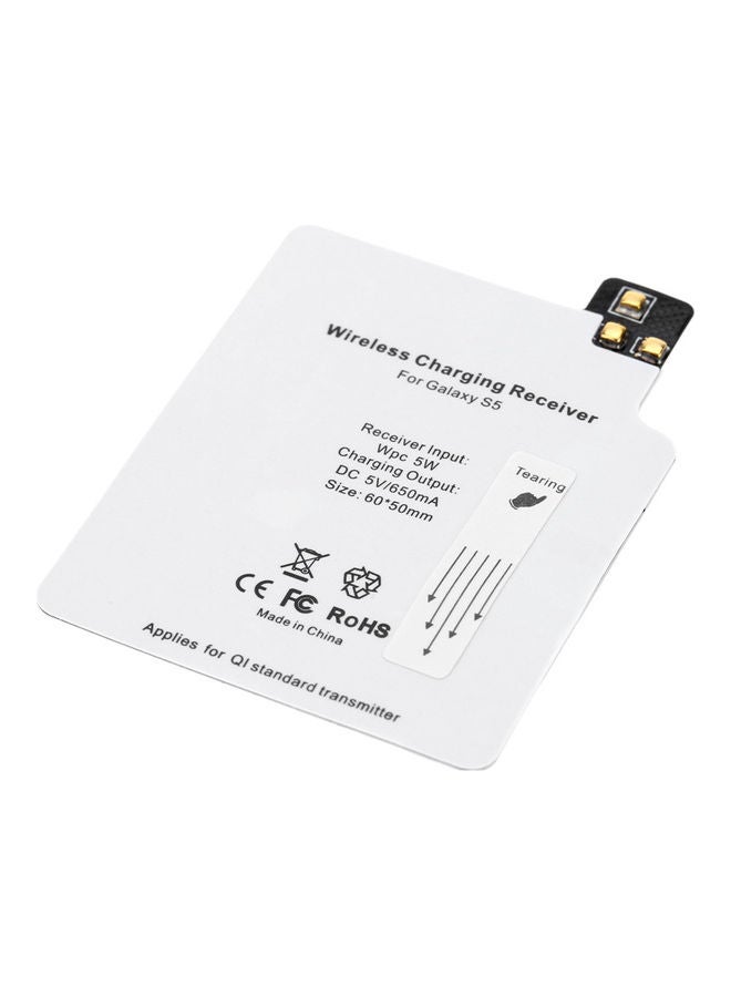 Qi Wireless Charging Receiver For Samsung Galaxy S5 I9600 White