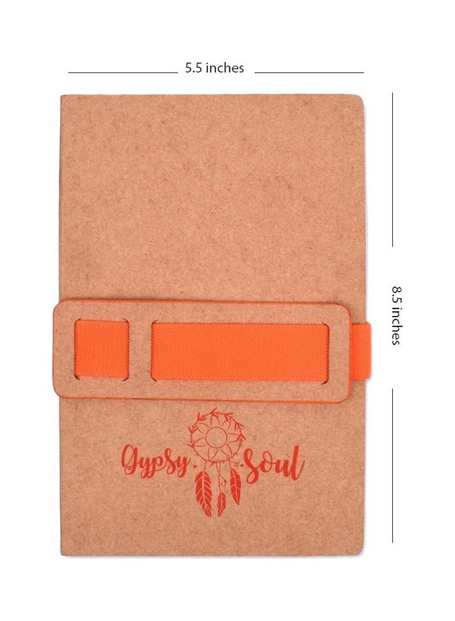 Gypsy Soul Printed Personal Diary Brown/Orange - v1627714505/N49623332A_2