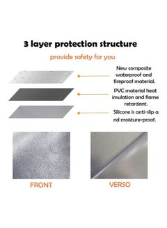 XiuWoo Round Fire Pit Deck Mat Protector Silver 38inch  - Image 3