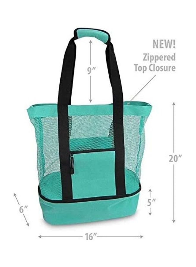XiuWoo Mesh Beach Picnic Bag With Insulated Cooler Compartment  - Image 5