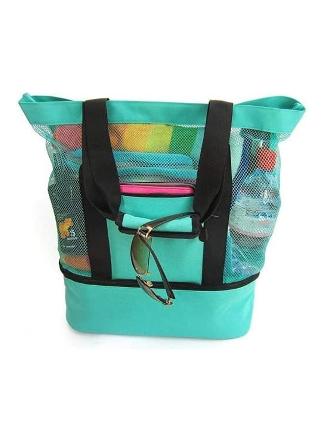 XiuWoo Mesh Beach Picnic Bag With Insulated Cooler Compartment  - Image 1