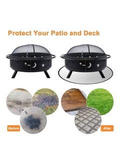 XiuWoo BBQ Fire Pit Mat Silver 36inch  - Image 3