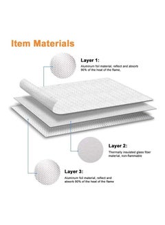 XiuWoo BBQ Fire Pit Mat Silver 36inch  - Image 4