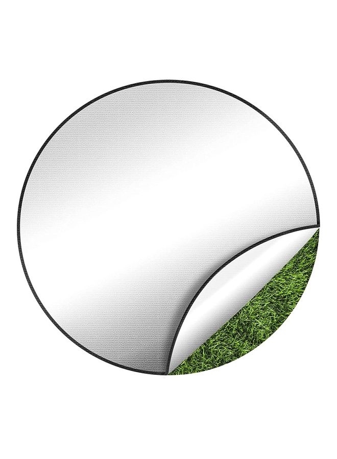 XiuWoo Round Fire Pit Deck Mat Protector Silver 38inch - Image 1