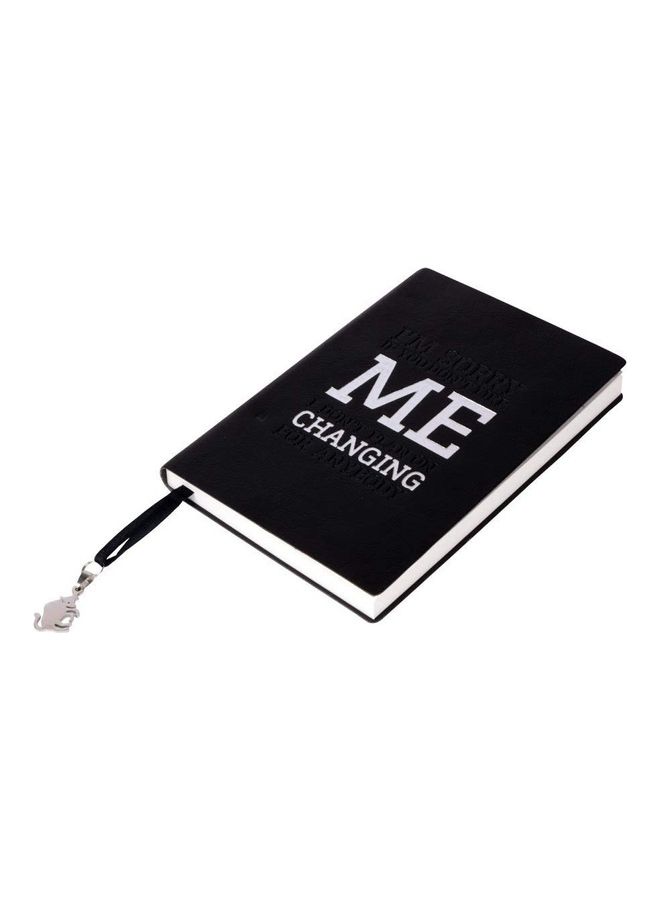 Zodiac Sign Taurus Quote Themed Printed Personal Diary With Holding Packet Black/White