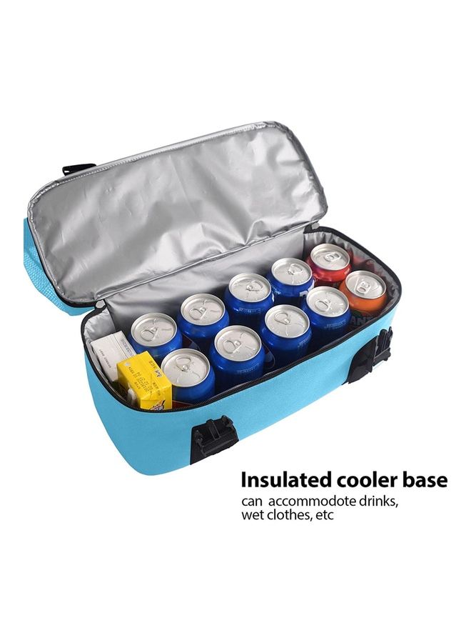 XiuWoo - Mesh Beach Picnic Tote With Insulated Cooler Bag - Image 1