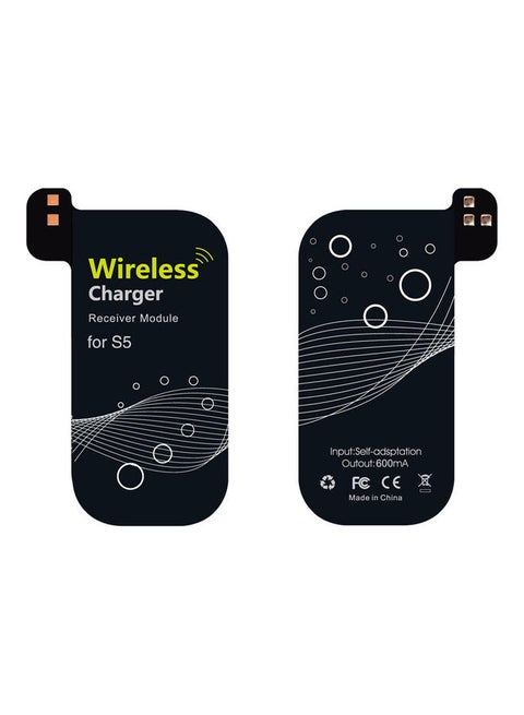 Ultra Thin Qi Wireless Charging Receiver Module Adapter Black
