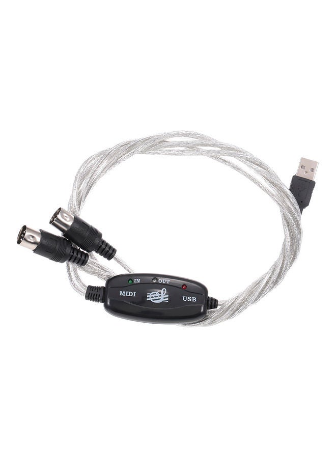 Generic MIDI Cable Driver Free Support Windows XP And Windows 7 White/Black  - Image 1