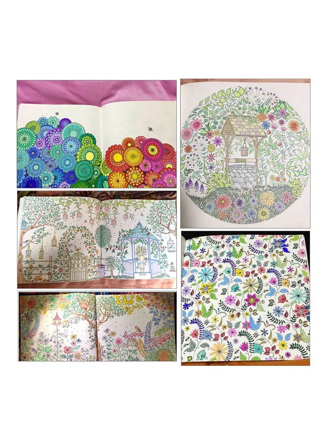 Generic Secret Garden Adult Decompression Colouring Book Multicolour  - Image 4