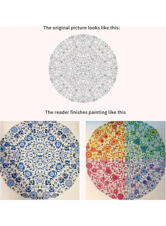 Generic Secret Garden Adult Decompression Colouring Book Multicolour  - Image 5